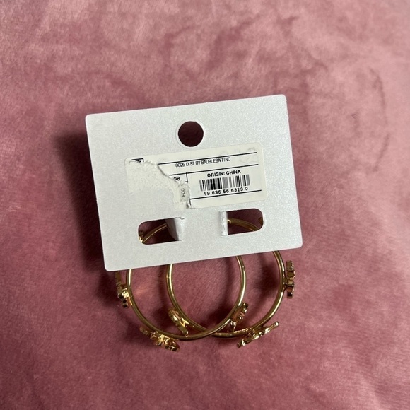 Sugarfix by BaubleBar Gold Tone Crystal Rhinestone Wings Butterfly Hoop Earrings - Picture 8 of 10